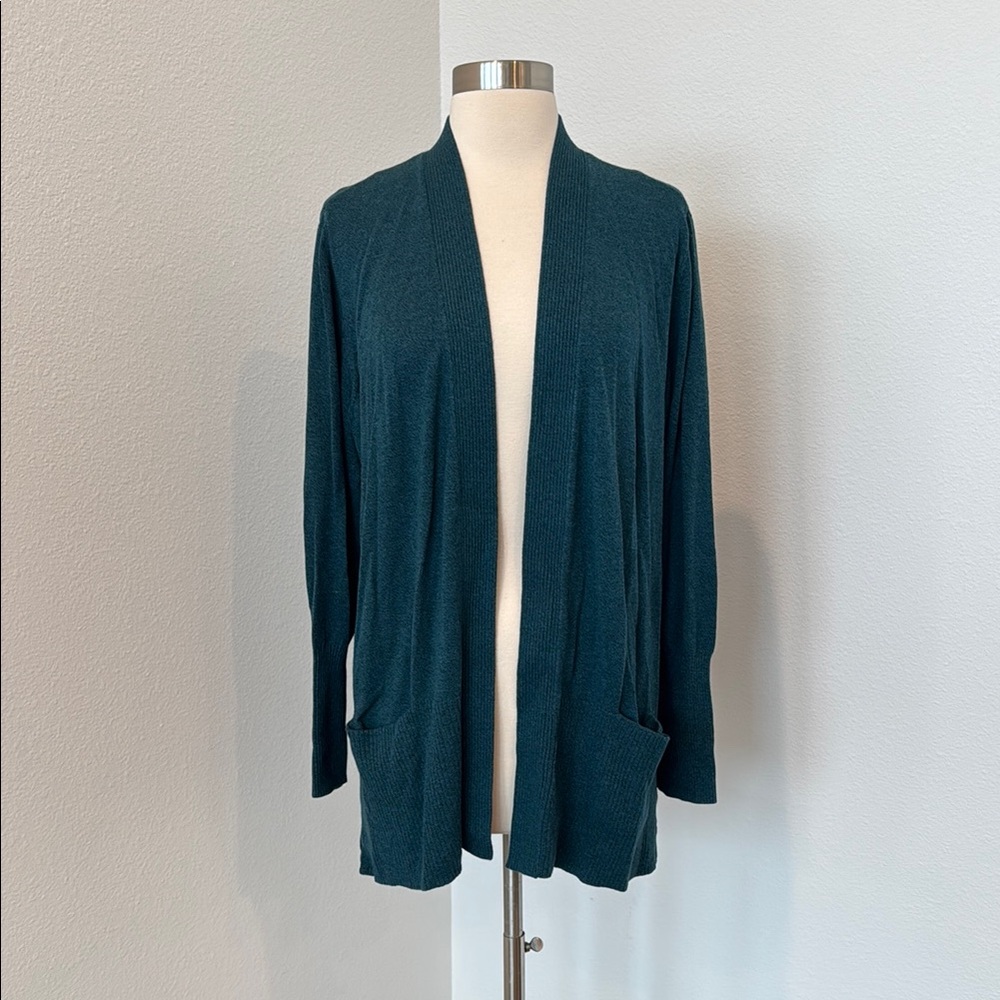 NWT Sonoma Teal Open Front Cardigan Sweater, Sz XL